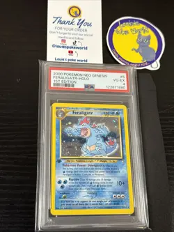 2000 Pokemon Neo Genesis Feraligatr Holo 1st Edition NM 5/111 - PSA 4 ✨ Front ✨ - Image 2