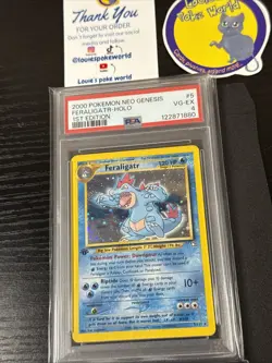 2000 Pokemon Neo Genesis Feraligatr Holo 1st Edition NM 5/111 - PSA 4 ✨ Front ✨ - Image 3
