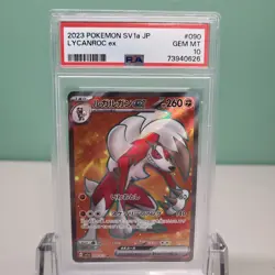 LYCANROC EX 090/073 SR SV1A TRIPLET BEAT POKEMON JAPANESE PSA 10 GEM MINT - Image 1