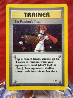 2000 Pokemon TCG - The Rocket’s Trap Trainer - Gym Heroes Holo No. 19/132 | LP - Image 1