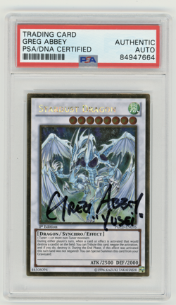 PSA Signed Greg Abbey Yugioh Stardust Dragon PGLD-EN076 Gold Rare 1st Edition - Image 1