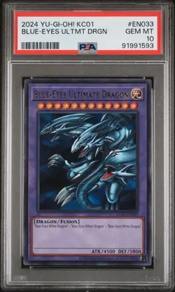 Blue-Eyes Ultimate Dragon Yugioh 2024 KC01-EN033 Ultra Rare PSA 10 - Image 1