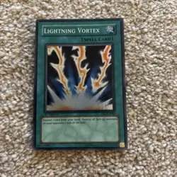 Lightning Vortex fet-en040 1st Edition (NM) Super Rare Yu-Gi-Oh! Wow look - Image 2