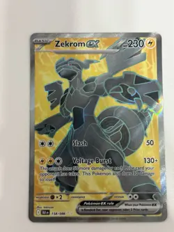 Pokemon TCG Zekrom EX Black Bolt Card 158/086 - Image 1