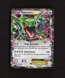 Rayquaza EX XY66 Black Star Promo Holo Pokemon Card DMG - Image 1