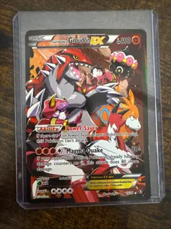 Pokemon TCG Team Magma's Groudon EX Holo Full Art Rare Card 15/34 Double Crisis - Image 1