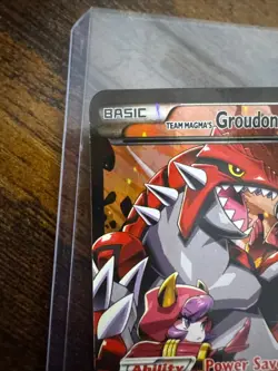 Pokemon TCG Team Magma's Groudon EX Holo Full Art Rare Card 15/34 Double Crisis - Image 2