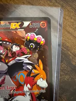 Pokemon TCG Team Magma's Groudon EX Holo Full Art Rare Card 15/34 Double Crisis - Image 3