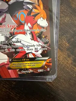 Pokemon TCG Team Magma's Groudon EX Holo Full Art Rare Card 15/34 Double Crisis - Image 4