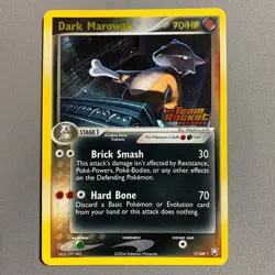 Dark Marowak 7/109 EX Team Rocket Returns REVERSE HOLO RARE Pokemon Card 2004 LP - Image 1