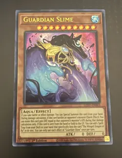 Yu-Gi-Oh Card Guardian Slime LED7-EN003 1st Edition Ultra Rare - Image 1