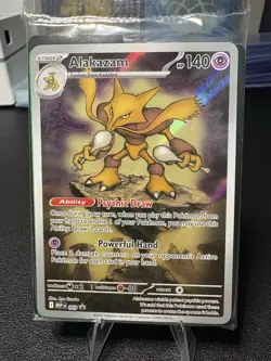 Pokemon TCG Alakazam 009 Holo Rare Black Star Sealed Promo Card NM - Image 1