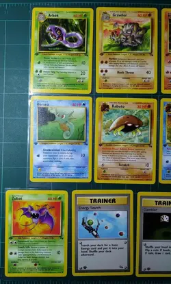 Pokemon Cards Vintage Fossil Set 1st First Edition Lot x13 1999 Uncommons Common - Image 2