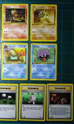 Pokemon Cards Vintage Fossil Set 1st First Edition Lot x13 1999 Uncommons Common - Image 3