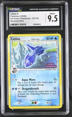 CGC 9.5 Latios EX Holon Phantoms 22/110 Reverse Holo STAMPED Pokemon Card - Image 1
