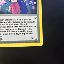 Pokemon Gym Heroes Sabrina's ESP 1st Edition Uncommon Trainer Card 117/132 - Image 4