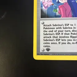 Pokemon Gym Heroes Sabrina's ESP 1st Edition Uncommon Trainer Card 117/132 - Image 5