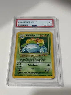 1999 Pokemon Base Set Venusaur Holo Card #15 PSA 5 - Image 1