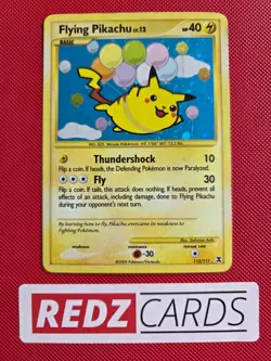 Flying Pikachu Lv.12 113/111 Secret Rare Holo Rising Rivals Pokemon Card HP - Image 1