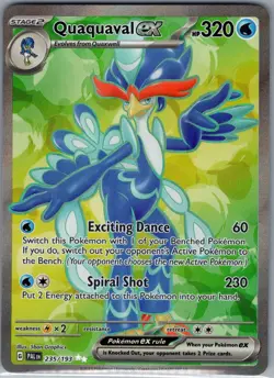 Quaquaval ex 235/193 SV02: Paldea Evolved - Pokemon Card - NM - Image 1