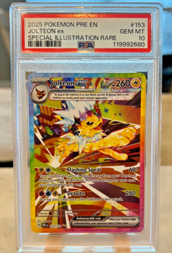 Pokemon Jolteon EX Sir Prismatic Evolutions Card 153/131 Gem Mint PSA 10 - Image 1