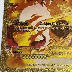 Charizard Vmax 1/8 2023 Gold Foil Art Pokemon Nintendo Card - Image 4