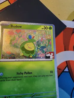 Budew Holo Pokemon Prize Pack Series 7 Promo Pokemon Card NM/LP Stamp - Image 2