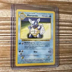 Pokemon Card Wartortle Base Set 42/102 SHADOWLESS LP-NM - Image 1