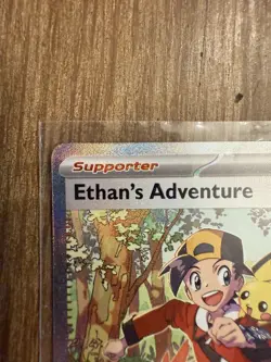 Pokemon TCG Destined Rivals Ethan's Adventure Full Art Trainer Card 236/182 SIR - Image 3