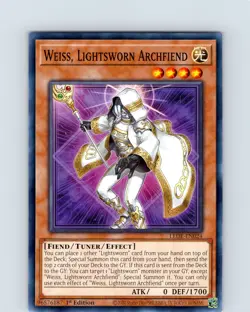 Yu-Gi-Oh Weiss, Lightsworn Archfiend LEDE-EN024 1st Edition Common Card NM - Image 1