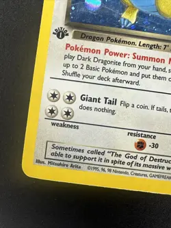 1st Edition Dark Dragonite 5/82 Team Rocket Holo Wotc Vintage Pokemon Card LP - Image 5
