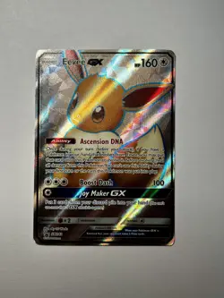 Pokemon Card - Eevee GX SM242 Sun & Moon Black Star Promo Full Art SM Holo LP - Image 1