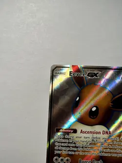 Pokemon Card - Eevee GX SM242 Sun & Moon Black Star Promo Full Art SM Holo LP - Image 2