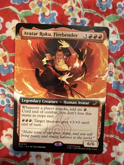 1x - Avatar Roku, Firebender - Extended Art #191 - Avatar: Eternal - NM MTG - Image 1