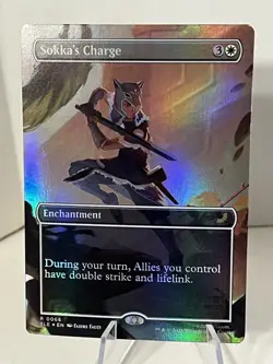 1x - Sokka's Charge - FOIL BORDERLESS #66 - Avatar: Eternal - NM MTG - Image 1