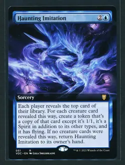 Haunting Imitation - Extended Art - MTG Magic 2021 Crimson Vow Commander NM/M - Image 1