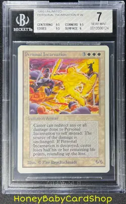 MTG Unlimited Edition 1993 Personal Incarnation BGS 7.0 NM Old School 93/94 - Image 1