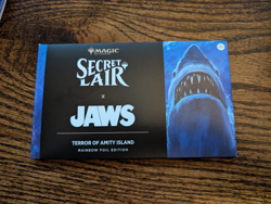 MTG Secret Lair Drop X JAWS: Terror of Amity Island - Foil - SEALED IN HAND - Image 1