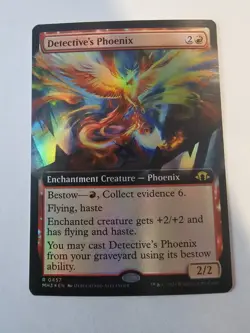 MTG - Detective's Phoenix FOIL Extended Art - Modern Horizons 3 - Image 1