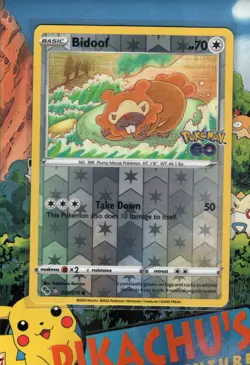Pokemon TCG Bidoof Ditto Unpeeled Reverse Holo 059/078 Pokemon GO NM/M - Image 1