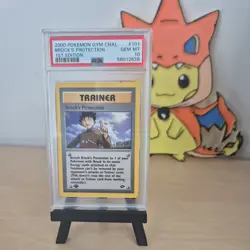 PSA 10 Pokemon 2000 1st Edition Gym Challenge Brock's Protection Trainer #101 - Image 1