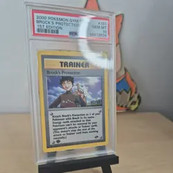 PSA 10 Pokemon 2000 1st Edition Gym Challenge Brock's Protection Trainer #101 - Image 2