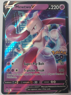Mewtwo V SWSH223 Pokemon Go Black Star Promo NM - Image 1