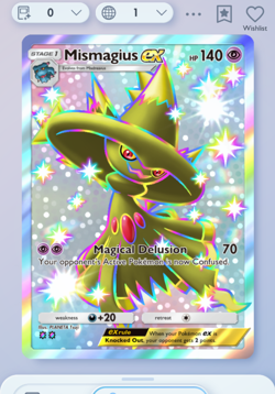 Mismagius EX Shiny 2?, Pokemon TCG POCKET, Wisdom of Sea and Sky, English - Image 1
