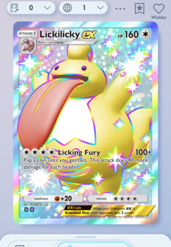 Lickilicky EX Shiny 2?, Pokemon TCG POCKET, Wisdom of Sea and Sky, English - Image 1