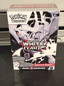 Pokemon TCG Scarlet and Violet White Flare Booster Bundle 6 Packs Factory Sealed - Image 1
