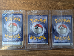 3x SEALED 1999 Pokemon Black Star Promo WB Movie Stamp PIKACHU DRAGONITE MEWTWO - Image 5