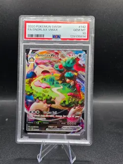 2020 Pokemon SWSH Snorlax VMAX Full Art #142 PSA 10 GEM MINT - Image 2