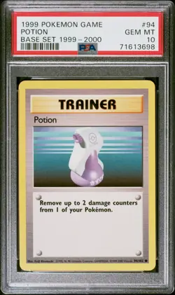 PSA 10 Gem Mint Potion 1999-2000 UK 4th Print Base Set Pokemon 94 - Image 1