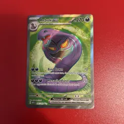 Arbok ex 185/165 Pokemon 151 Holo Full Art Ultra Rare Trading Card Near Mint - Image 1